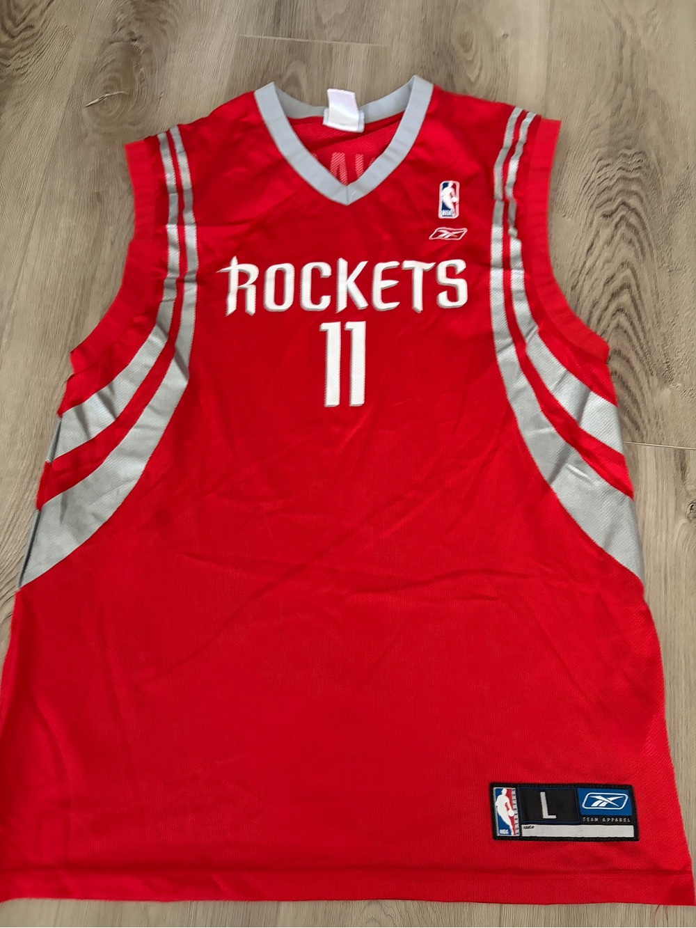 Reebok Rockets #11 Yao Ming  Men's Basketball Jersey Size Large